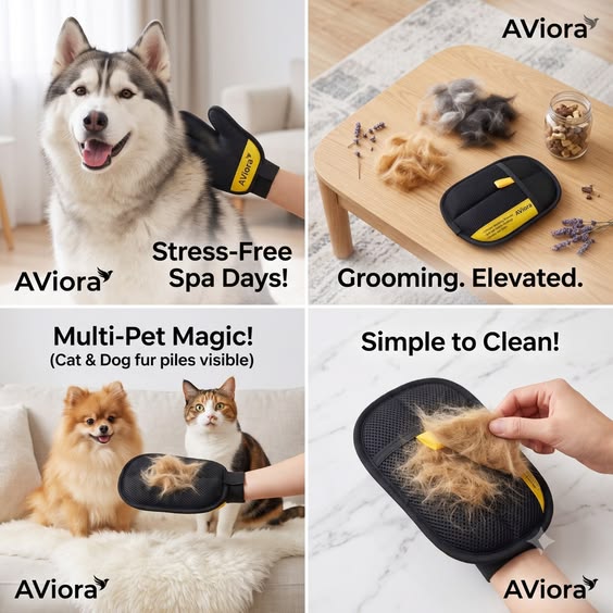 3-in-1 Rechargeable Steamy Cat & Dog Grooming Brush – Self-Cleaning Hair Removal Brush with Spray Function