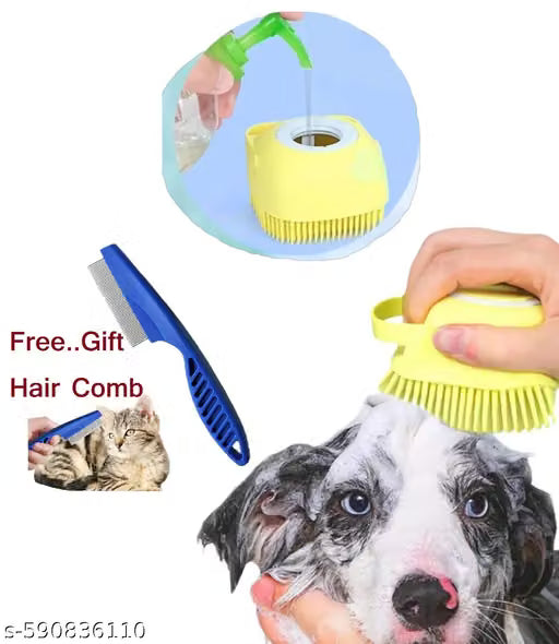 3-in-1 Rechargeable Steamy Cat & Dog Grooming Brush – Self-Cleaning Hair Removal Brush with Spray Function